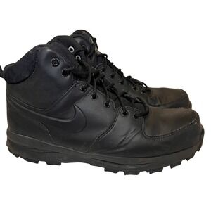 Nike Manoa Leather Boots Mens Black Hiking Boots Sneakers Mens Size 13 HF0795
